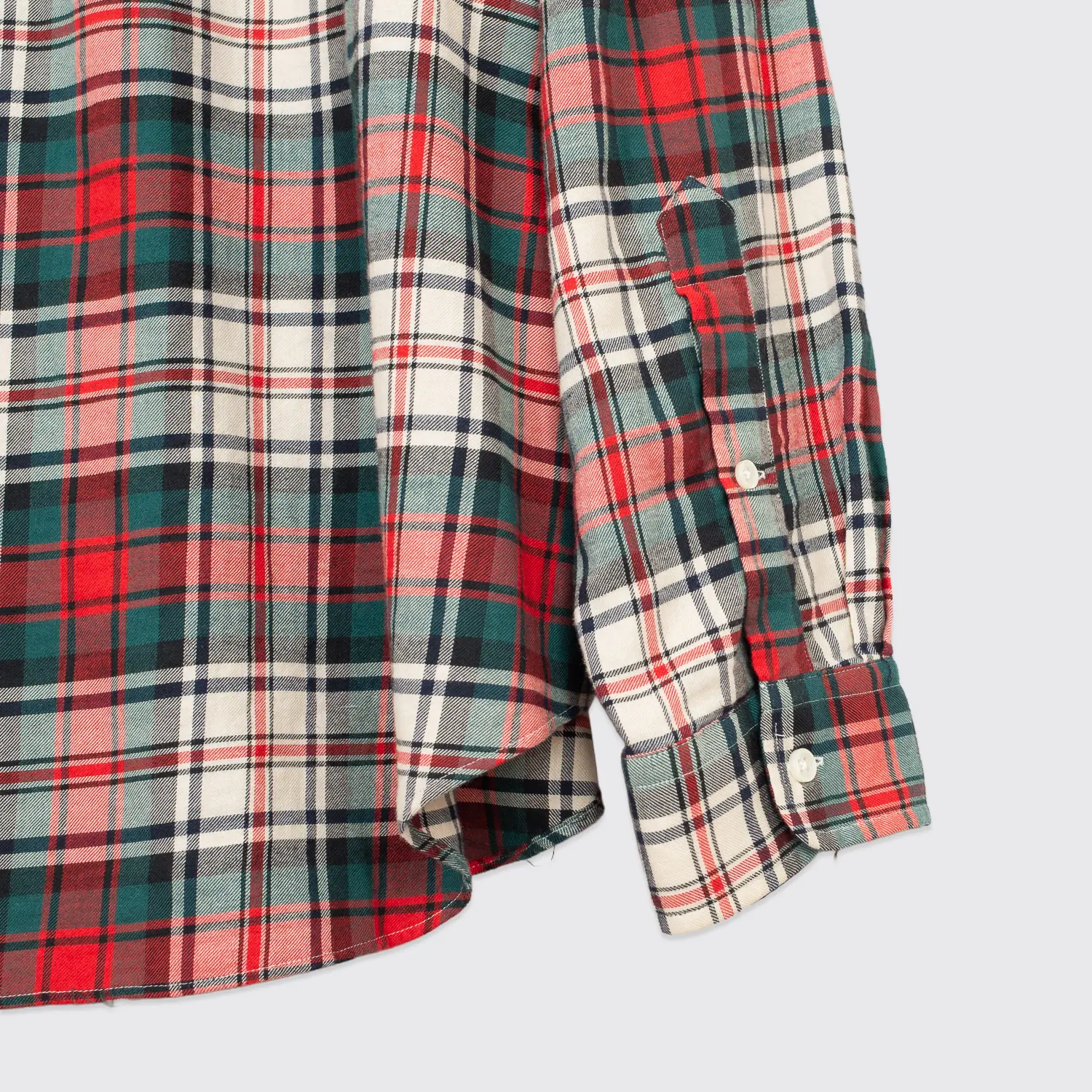 Polo Ralph Lauren Vintage Shirt 2XL Red Green Plaid Cotton Flannel Classic Fit