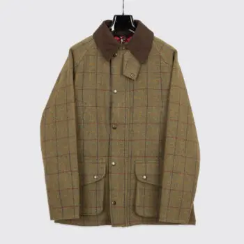 Patrick James x Alan Paine Reserve Coat Size L Green Tattersall Wool Waterproof