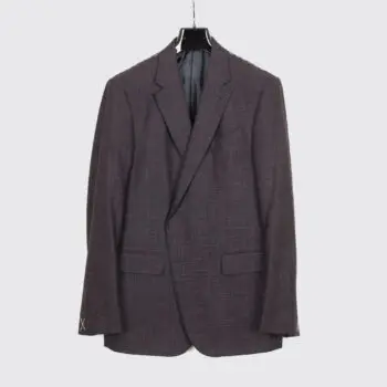 Ermenegildo Zegna Milano Easy Sport Coat Size EU56R Black Red Wool Made in Italy