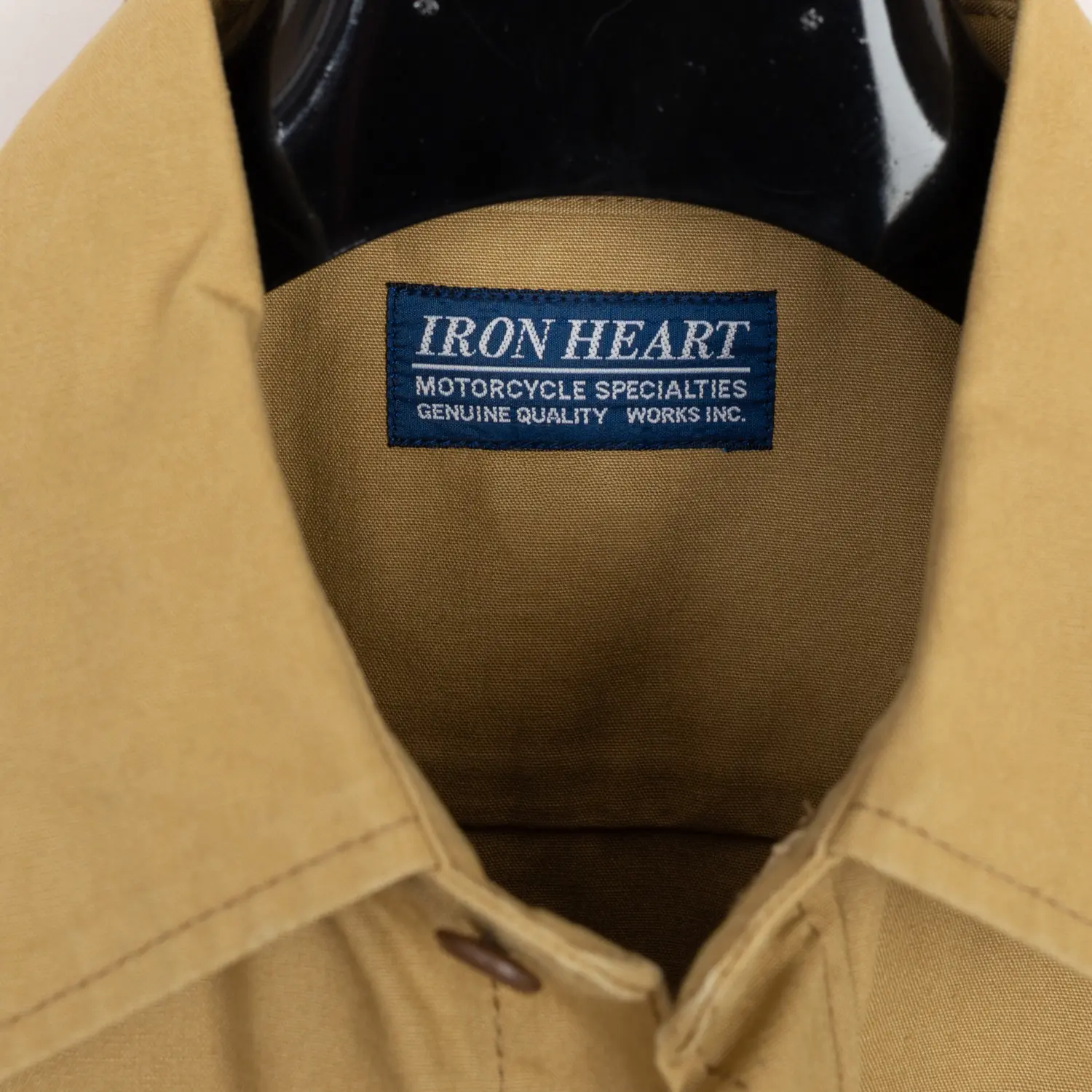 Iron Heart Shirt Size S Men Classic Beige 9oz Cotton Canvas IHSH-354