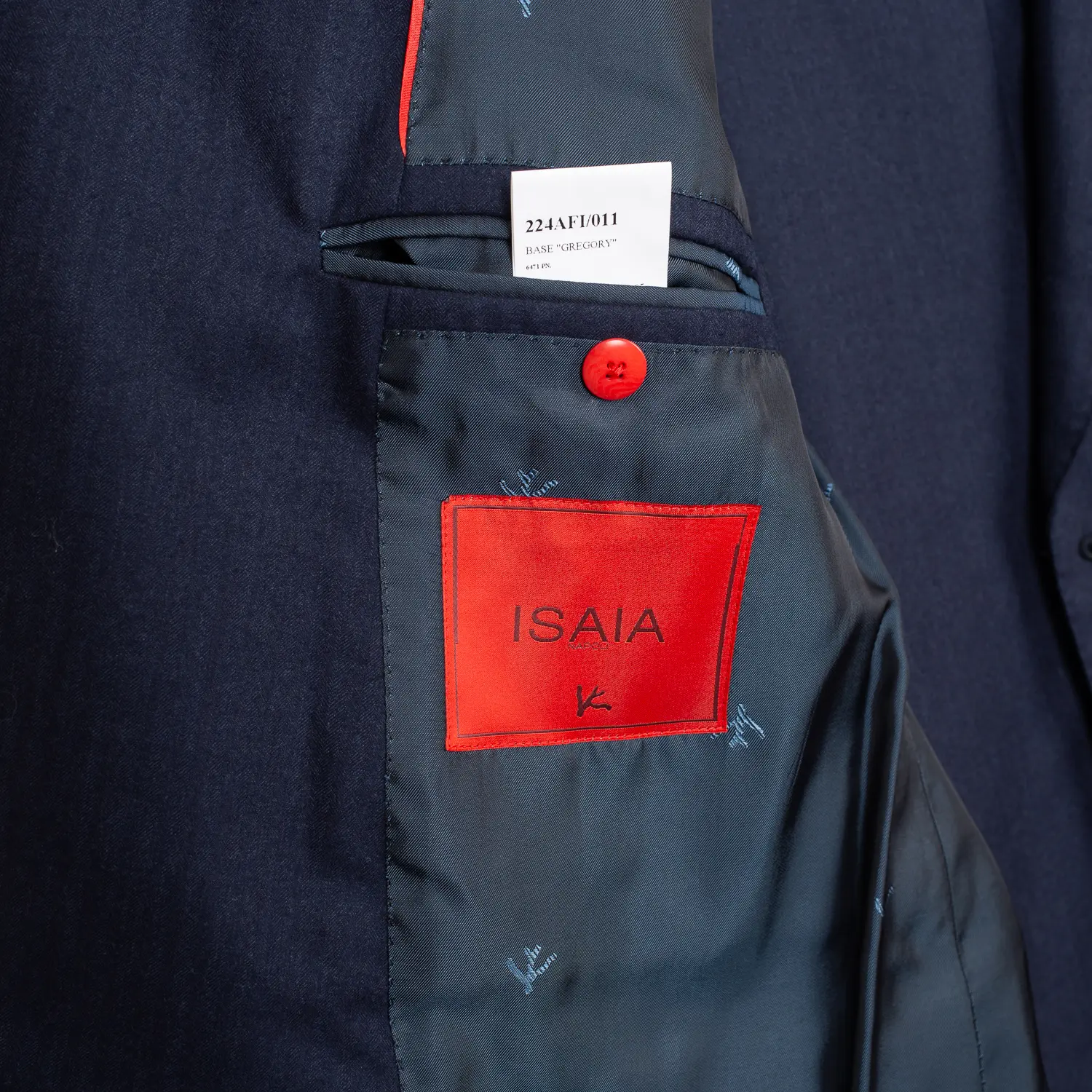 Isaia Napoli Suit Size EU58 Lightweight Wool Silk Flannel Two Button Gregory Fit