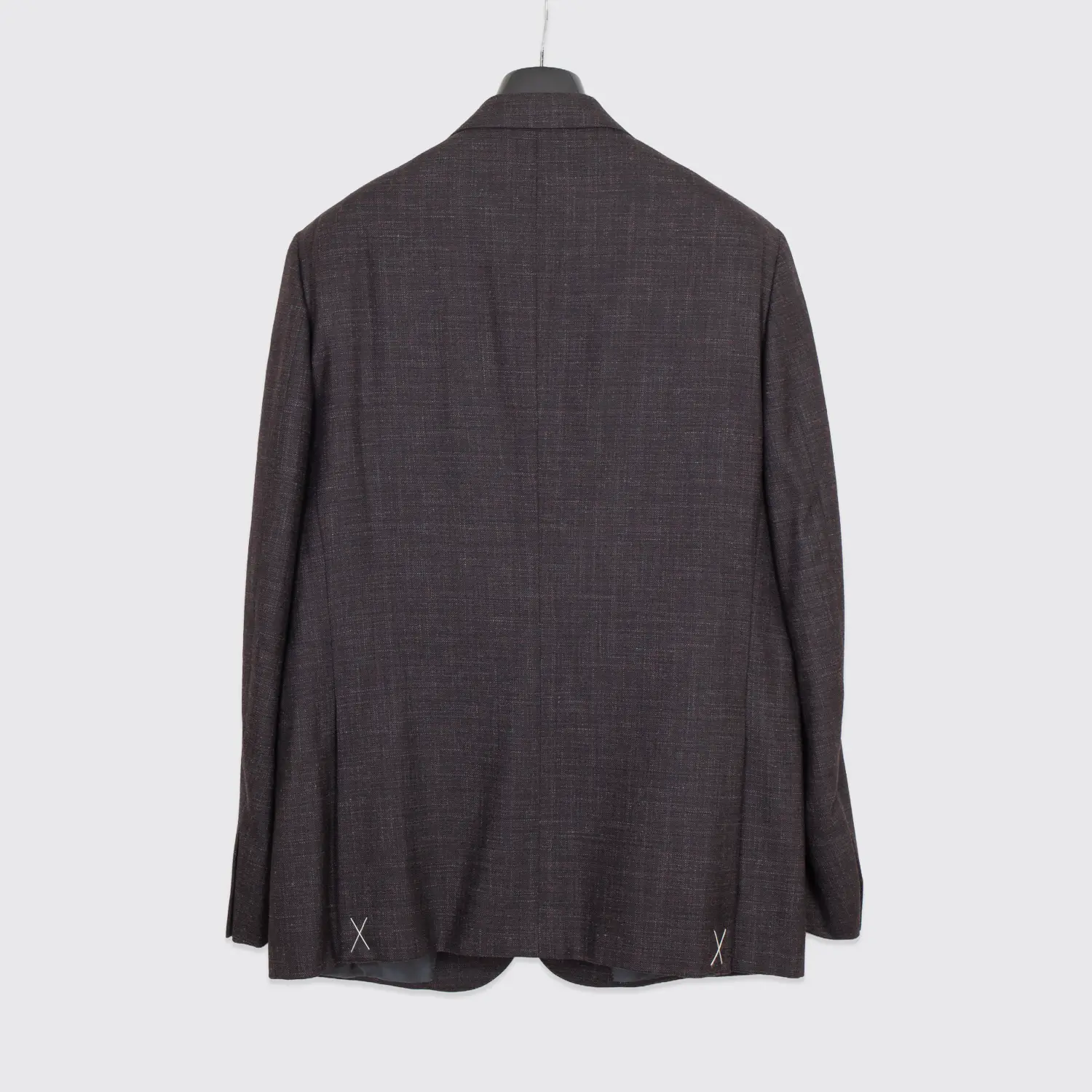 Ermenegildo Zegna Milano Easy Sport Coat Size EU56R Black Red Wool Made in Italy