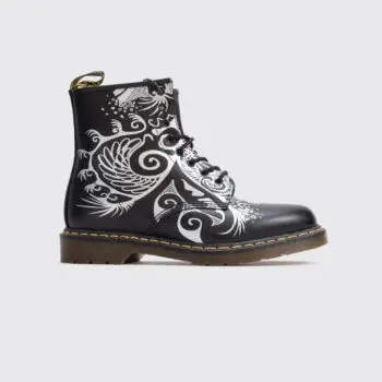 Dr. Martens 1460 Freedom Boots Size 11 (UK10) Men Black Silver Print Leather