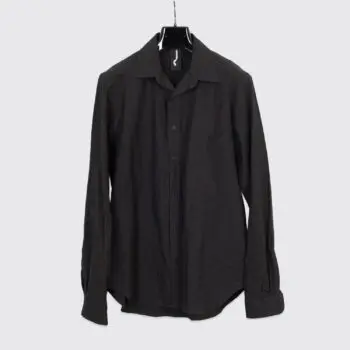 Metsa Shirt Size M Black Cotton Floral Embroidery Lightweight Made in Canada