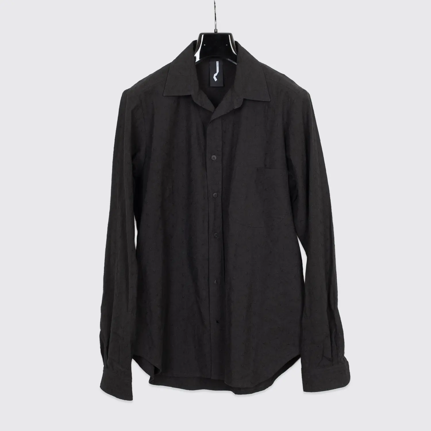 Metsa Shirt Size M Black Cotton Floral Embroidery Lightweight Made in Canada