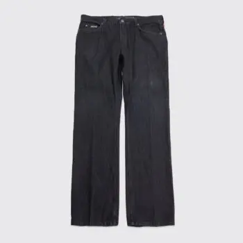 Armani Collezioni P15 Jeans Size W38 Men Black Cotton Denim Slim Fit Zipper Fly