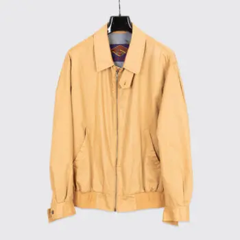 Baracuta G9 Harrington Bomber Jacket Size M Tan Cotton Blend Half Lined Full Zip