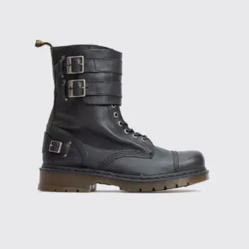 Dr. Martens Varden Boots Size 11 (UK10) Men Black Leather Buckle Side Zipper