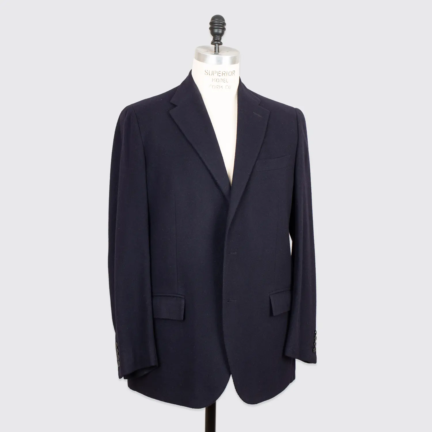 Polo Ralph Lauren Cashmere Jacket Size 46 Long Dark Navy Blue Made in Italy