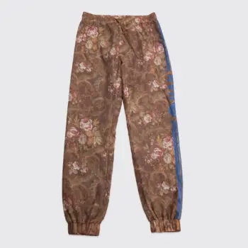 Han Kjobenhavn Track Pants Size L Men Brown Floral Print Nylon Drawstring Waist