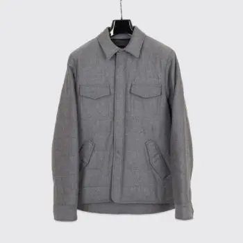 Wings & Horns Shirt Jacket Size M Gray Wool Blend Primaloft Insulated Quilted