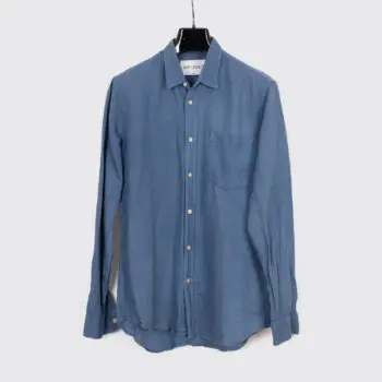Our Legacy Sport Shirt Size M (EU48) Indigo Blue Cotton Lightweight with Pocket