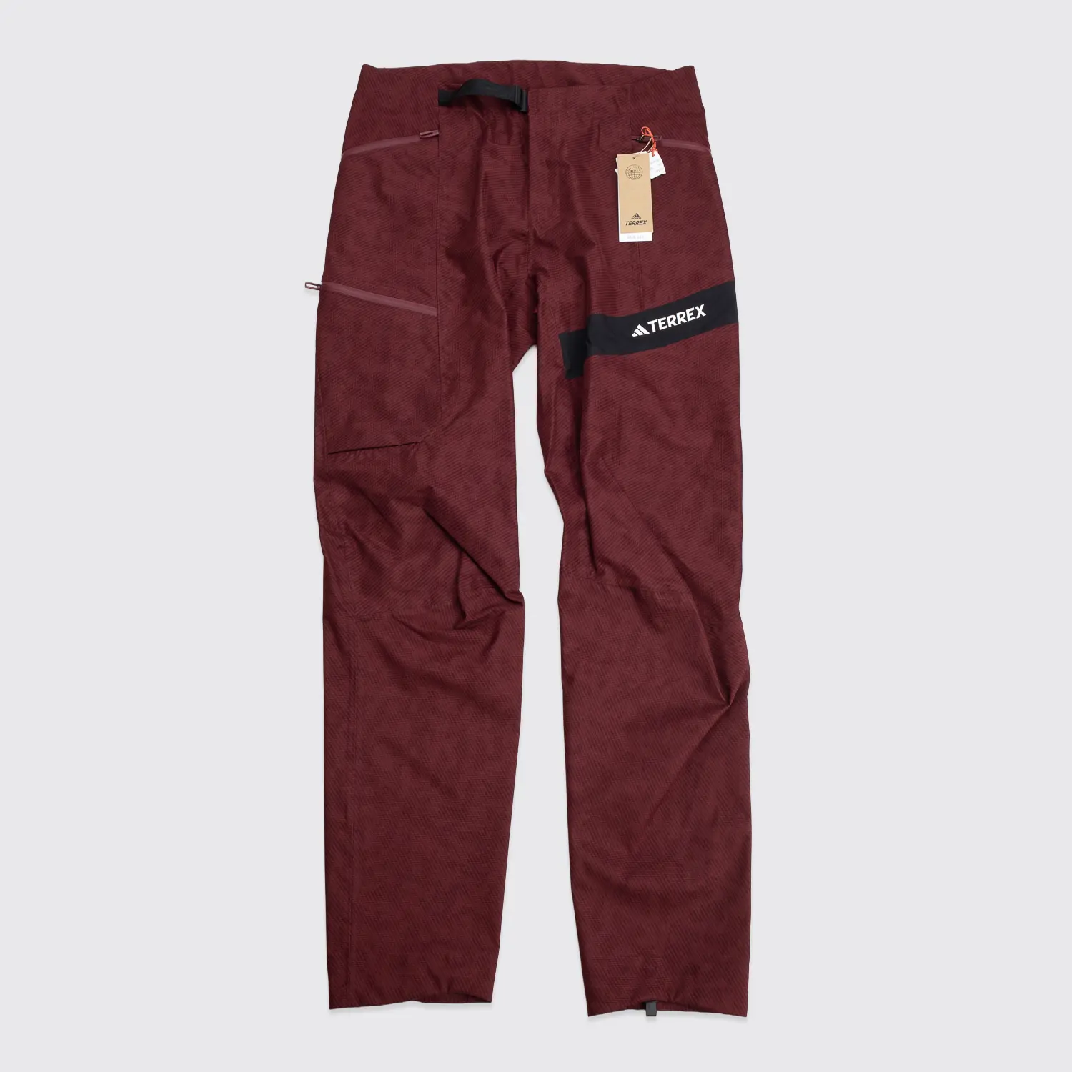 adidas Terrex Techrock RAIN.RDY Pants W36 Maroon Red Wind Waterproof