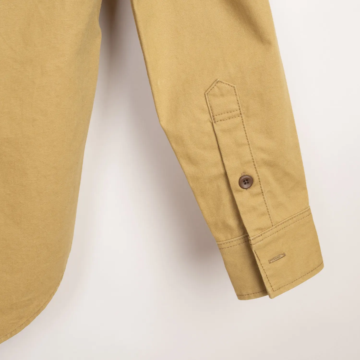 Iron Heart Shirt Size S Men Classic Beige 9oz Cotton Canvas IHSH-354