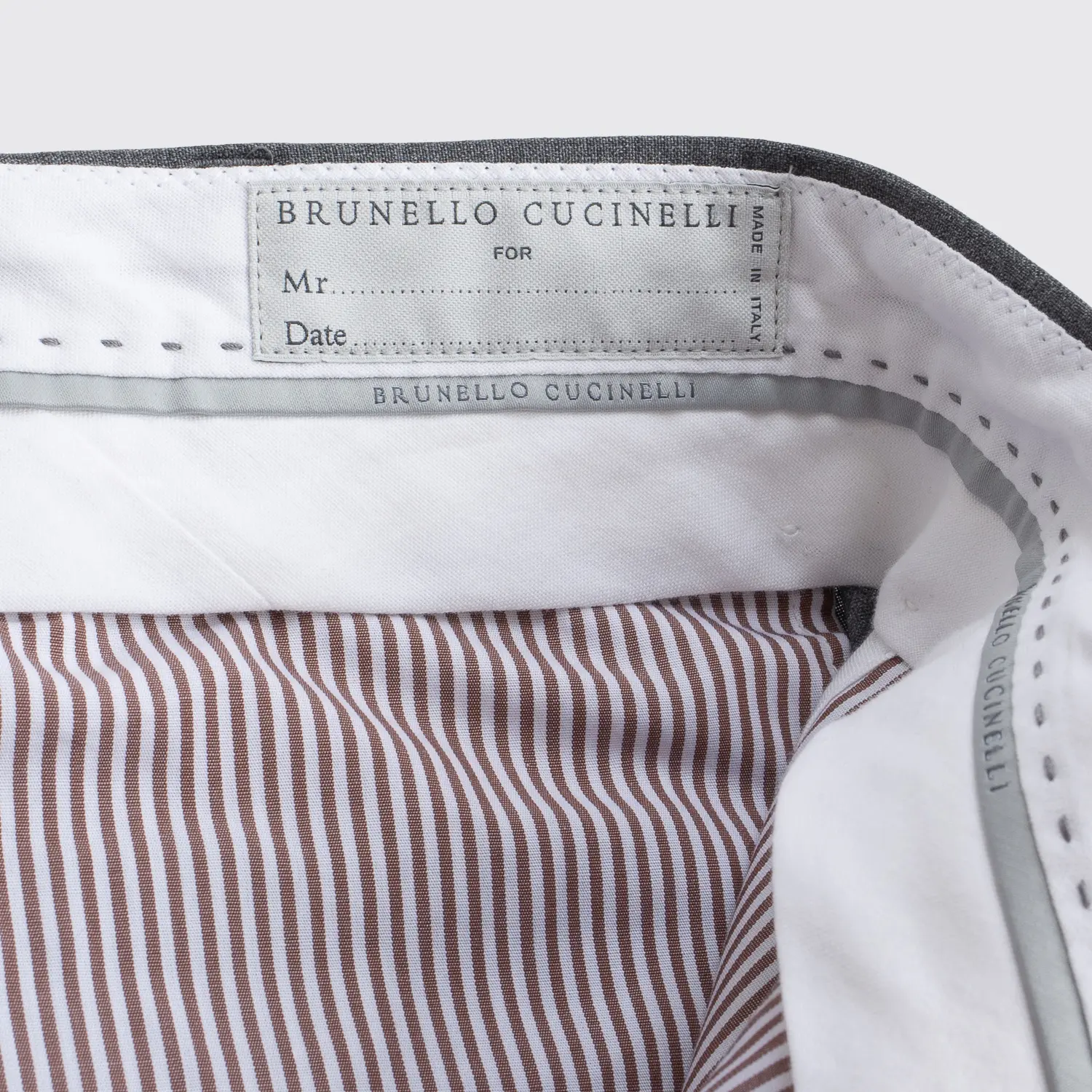 Brunello Cucinelli Pants Size EU56 Men Gray Wool Italian Fit Made in Italy