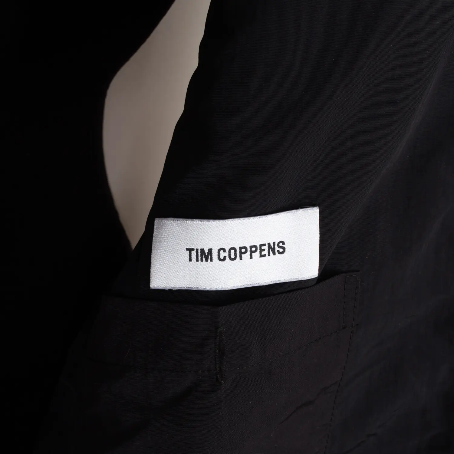 Tim Coppens Vest Size M Black Cotton Blend Fleece Tech Hooded Made in U.S.A.