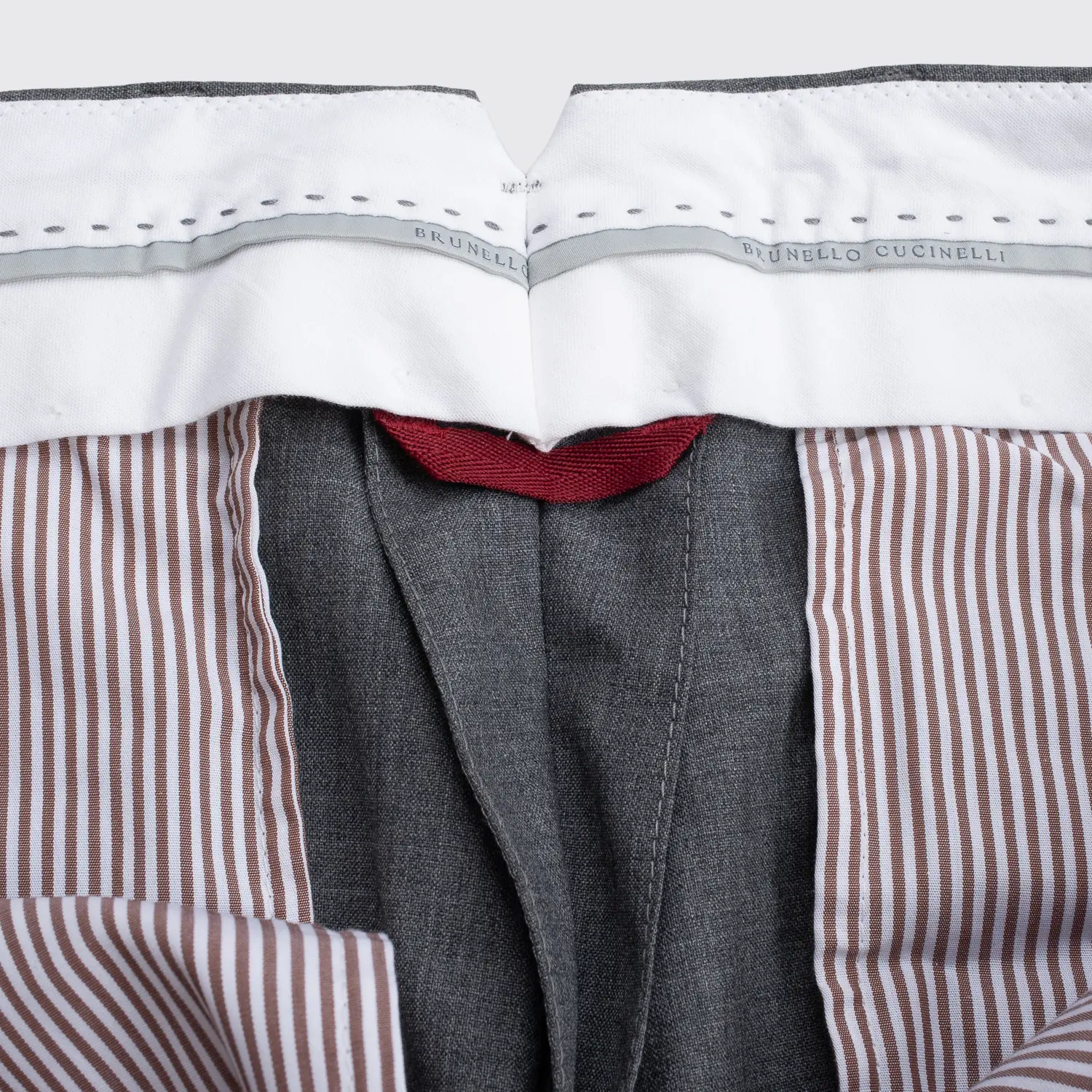 Brunello Cucinelli Pants Size EU56 Men Gray Wool Italian Fit Made in Italy