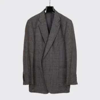 Tom Ford Jacket Size EU58 Men Cardigan O'C Dark Gray Glen Check Silk Blend