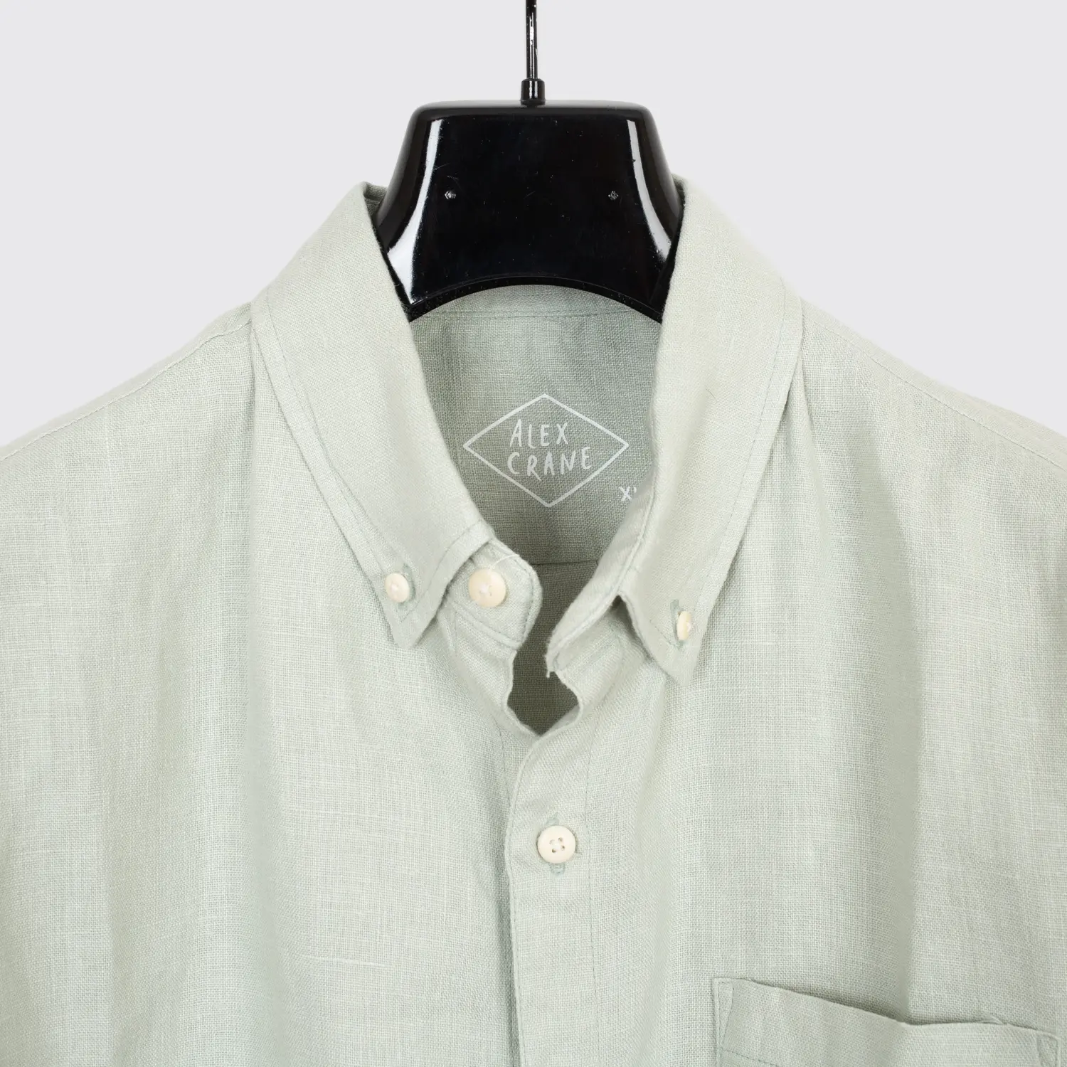 Alex Crane Playa Shirt XL Men Green European Linen Casual Made in U.S.A.