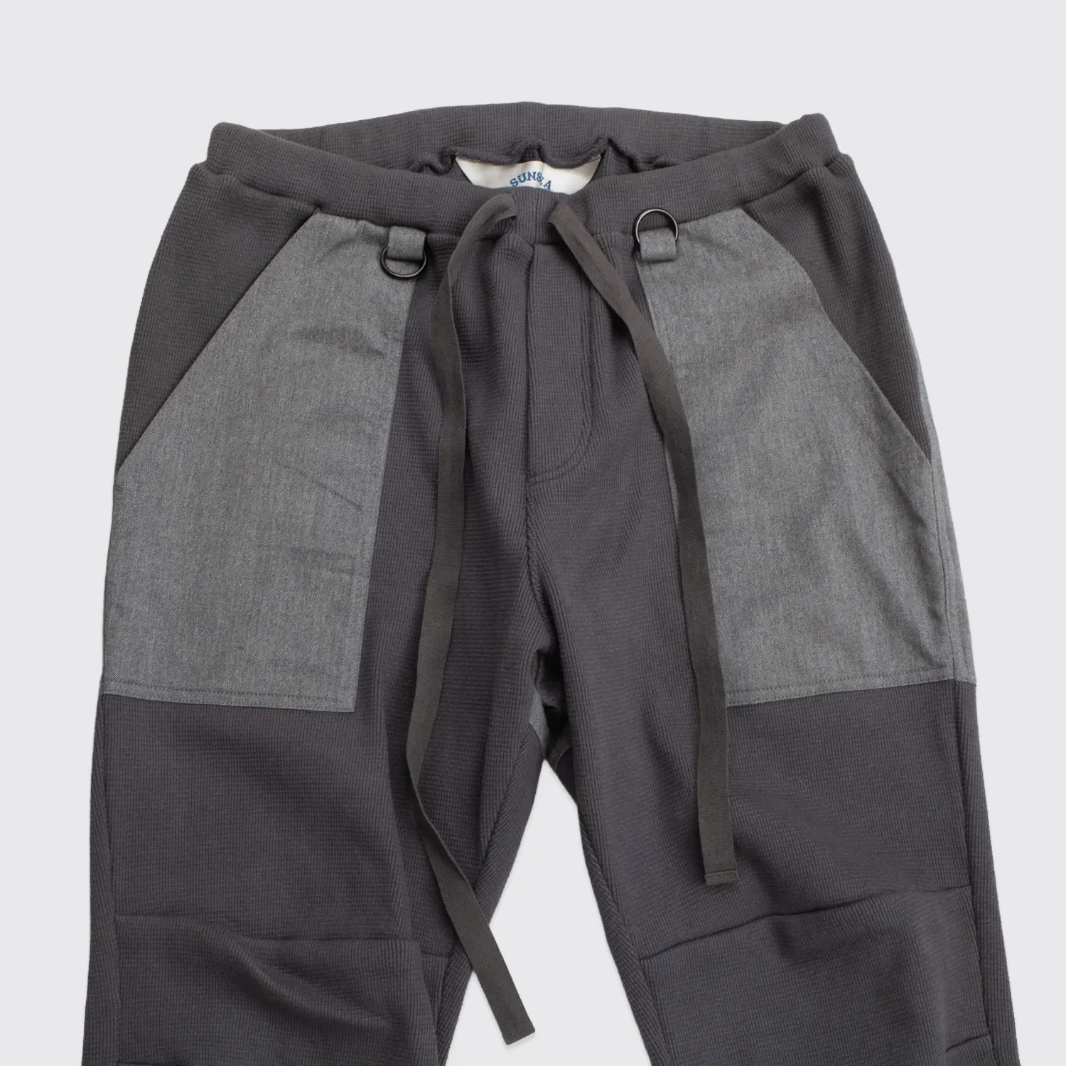 Sunsea Jogger Size M (3) Gray Cotton Blend Waffle Knit Pants Made in Japan