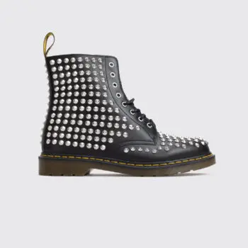 Dr. Martens Spike Boots Size 13 Men Solid Black Metal Studded Leather Lace Up