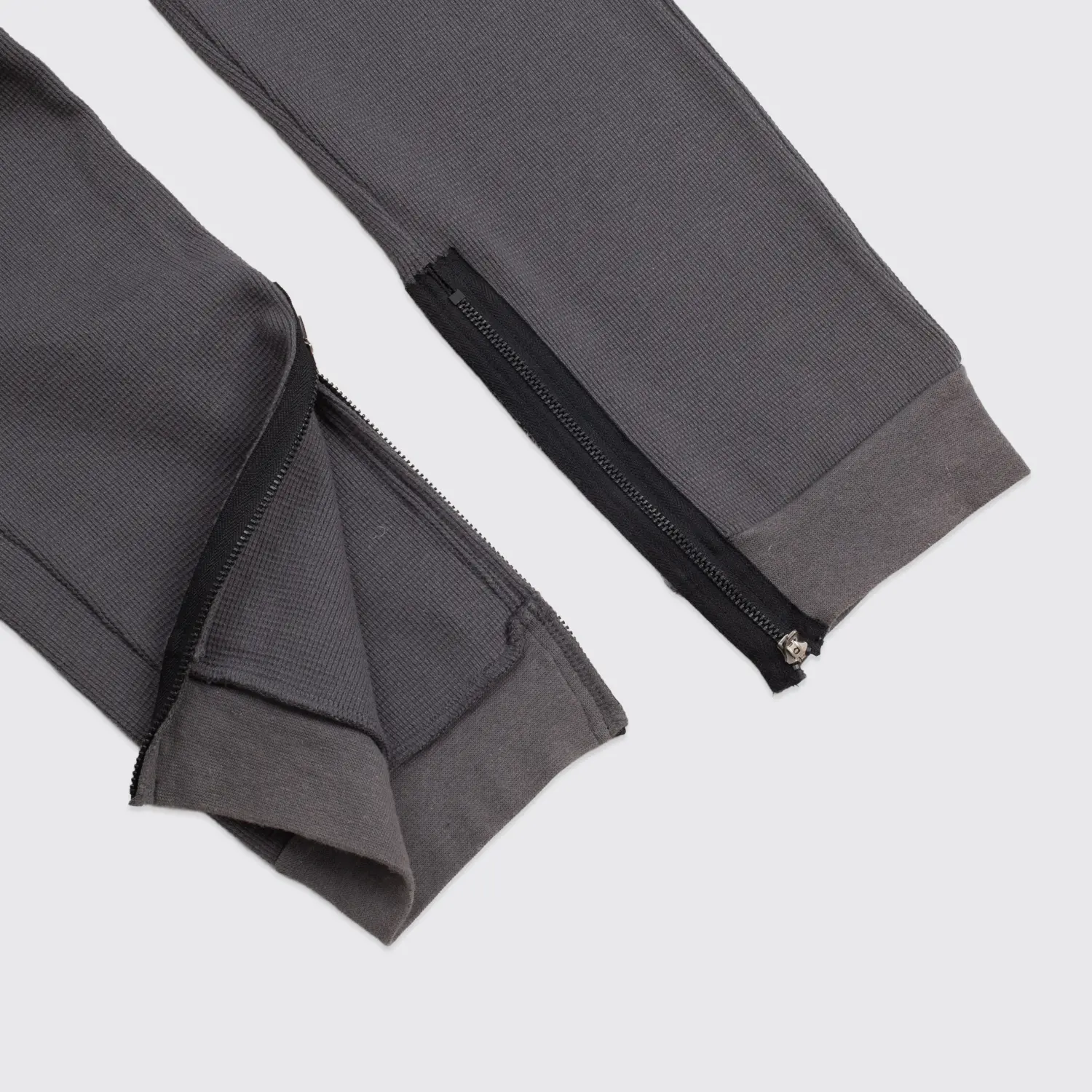 Sunsea Jogger Size M (3) Gray Cotton Blend Waffle Knit Pants Made in Japan