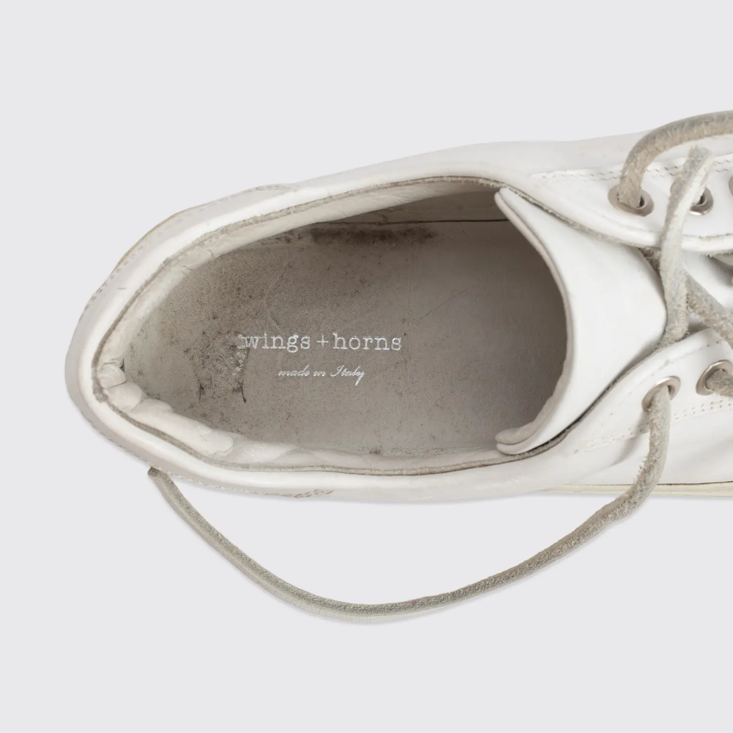 Wings & Horns Sneakers Size EU43 Men White Leather Margom Sole Made in Italy