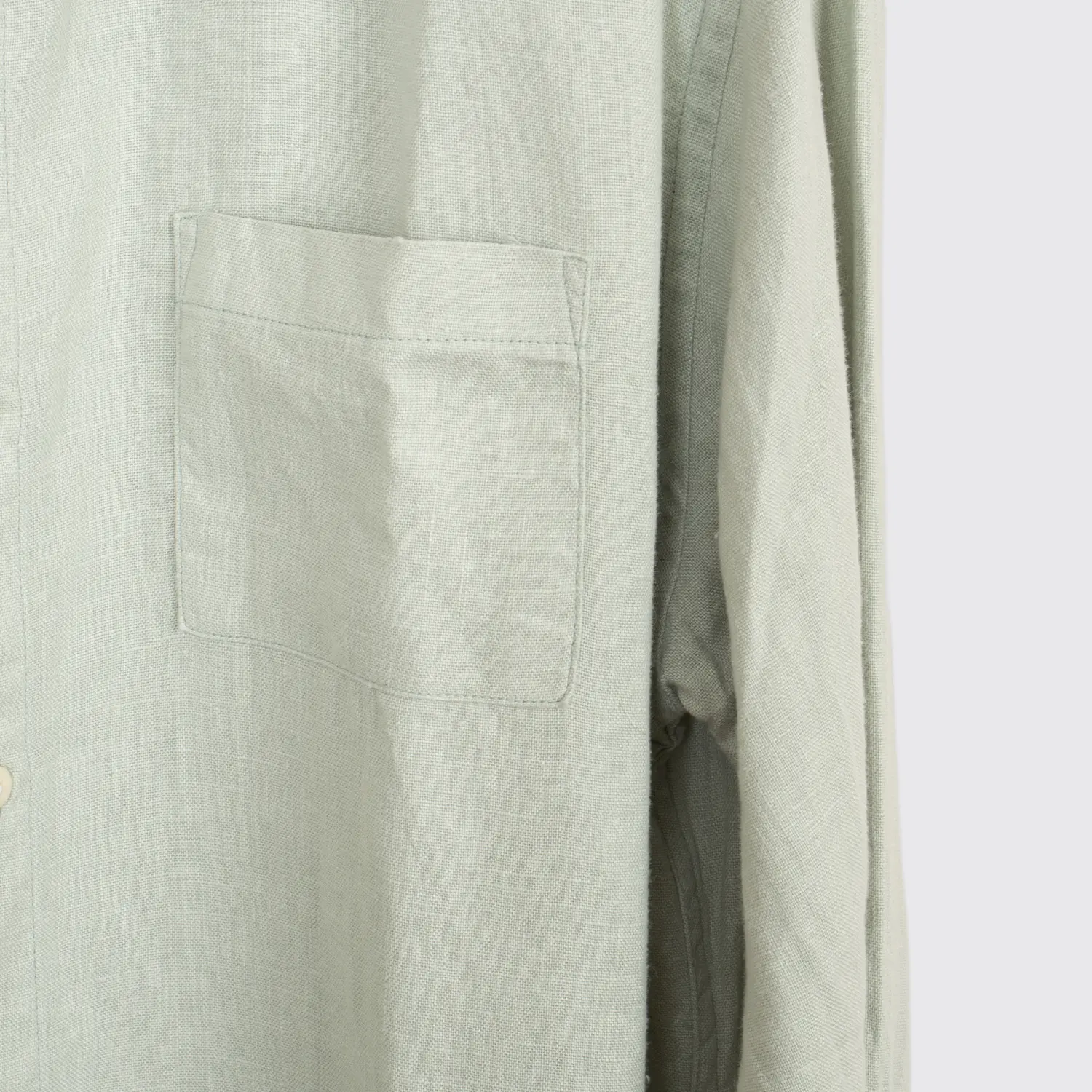 Alex Crane Playa Shirt XL Men Green European Linen Casual Made in U.S.A.