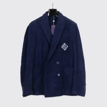 Ralph Lauren Purple Label Size 44R Carlton Double-Breasted Cotton Terry Blazer