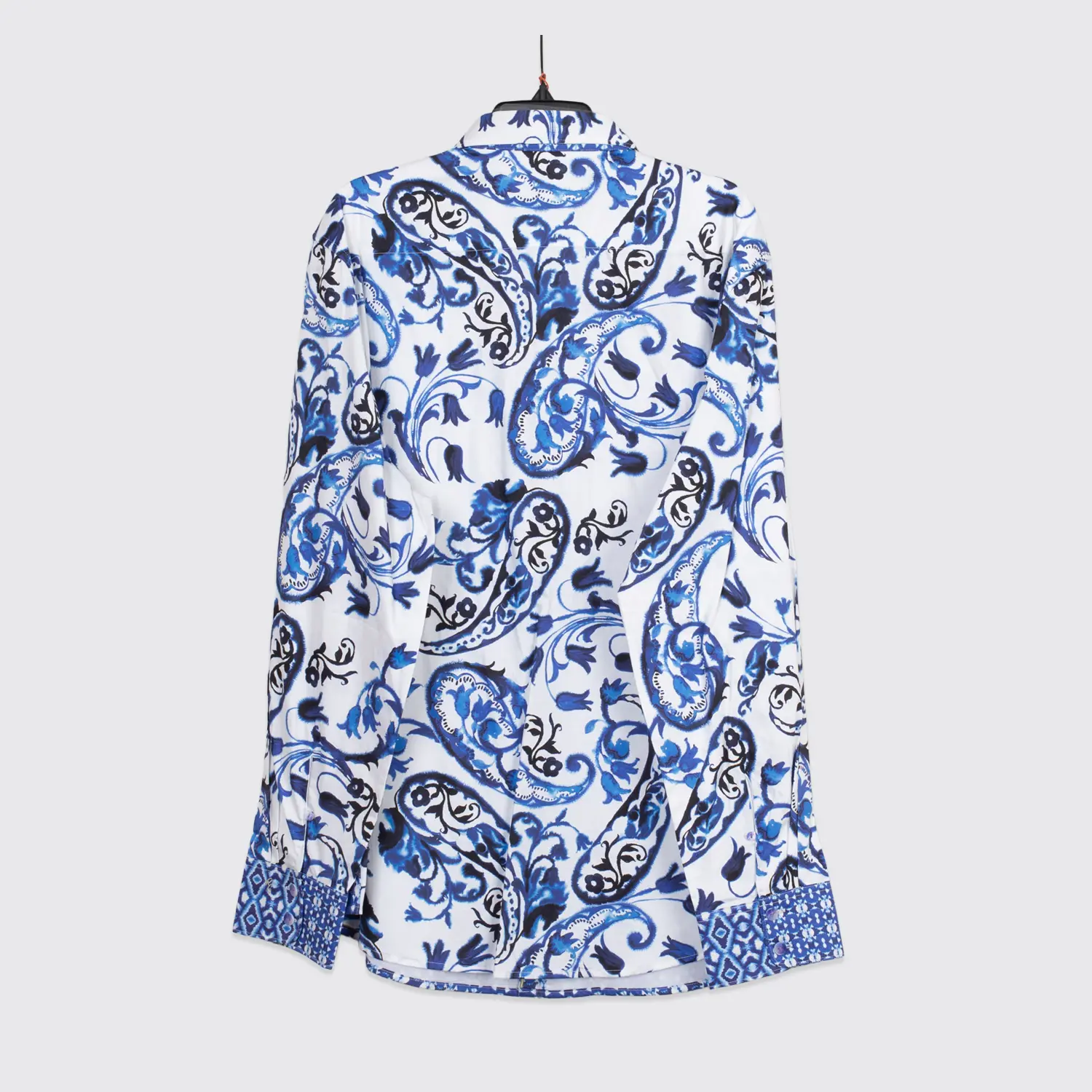 Robert Graham Thera Shirt 3XL Men White Blue Cotton Beaded Limited Edition