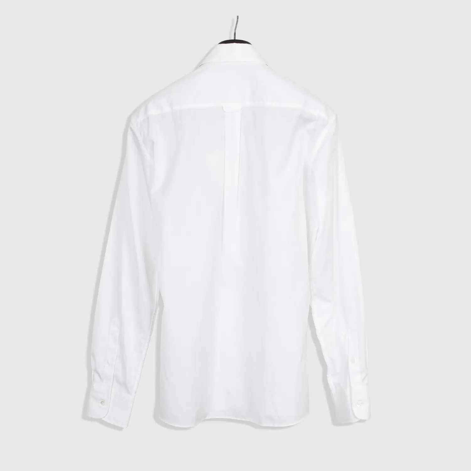 Maison Kitsune Dress Shirt Size M Solid White Cotton Lightweight Made in Italy