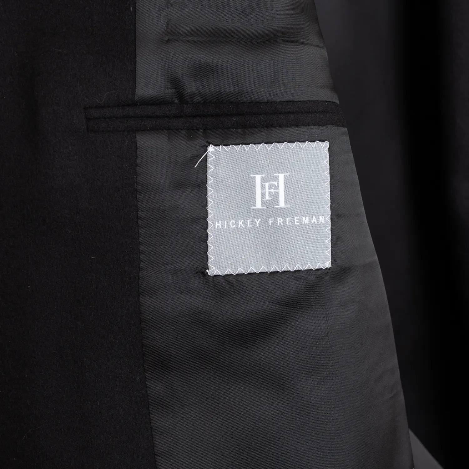 Hickey Freeman x Loro Piana Jacket Size 48 XLG Black Cashmere Limited Edition