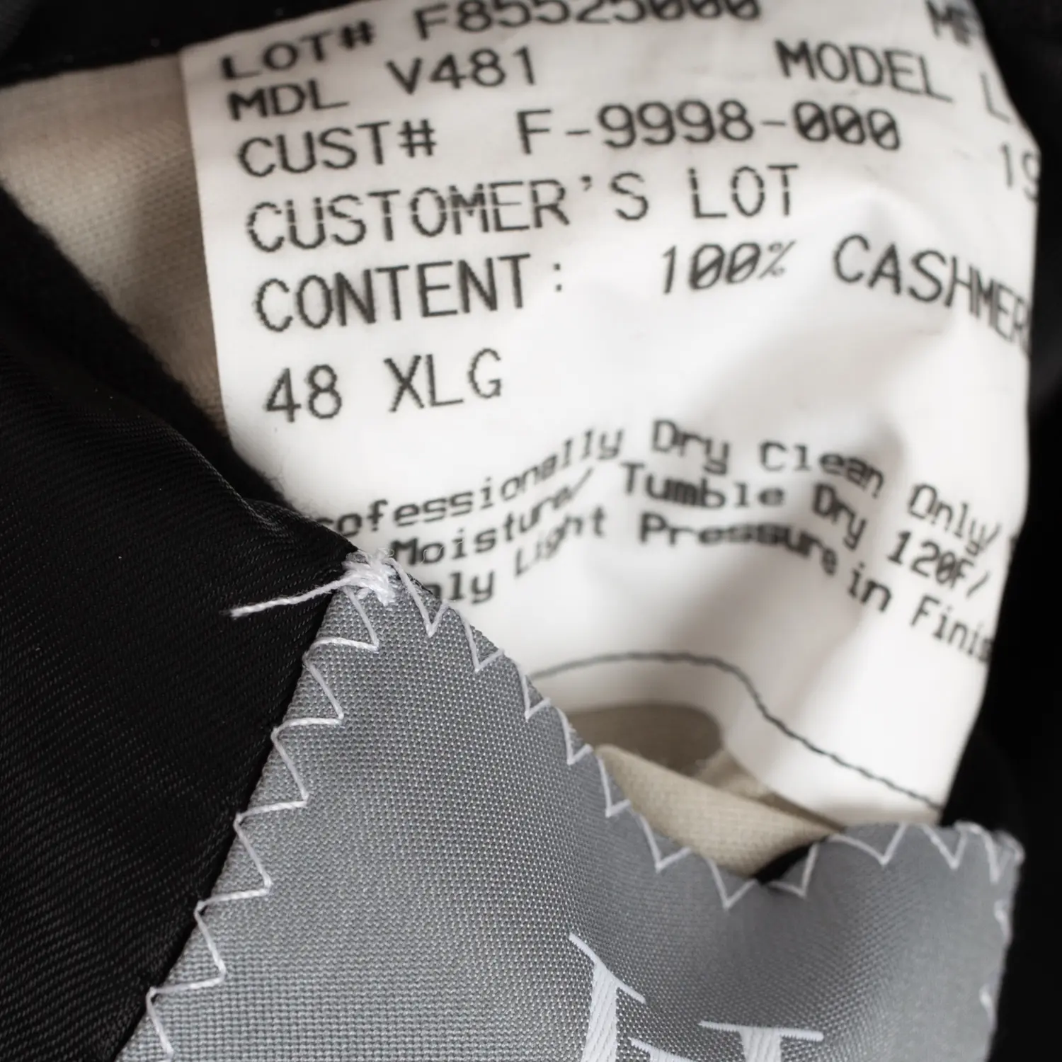 Hickey Freeman x Loro Piana Jacket Size 48 XLG Black Cashmere Limited Edition