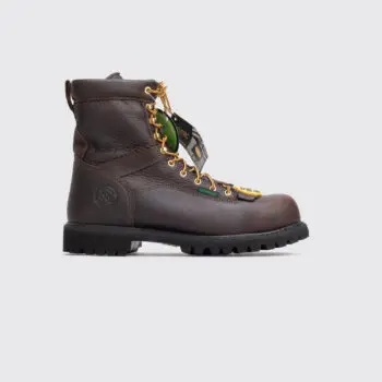 Georgia Boot 8" Logger Size 12W Men Brown Leather Steel Toe Waterproof Work