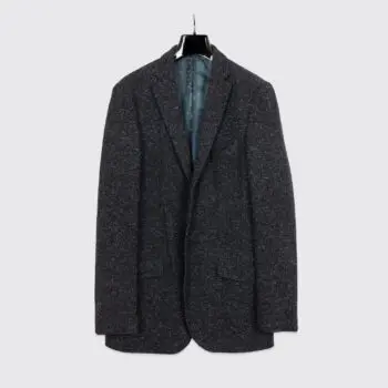 Etro New Jersey Sport Jacket Size EU56 Dark Gray Fleck Wool Blend Knit