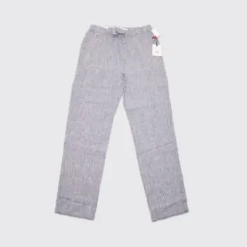 Onia Pants Size M Solid Blue-Gray Linen Night Shadow Carter Trouser