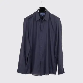 Vilebrequin Cotton Voile Lightweight Shirt Size XL Unisex Navy Sheer Lightweight