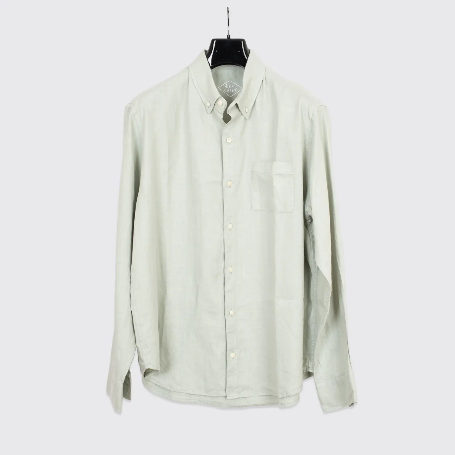 Alex Crane Playa Shirt XL Men Green European Linen Casual Made in U.S.A.