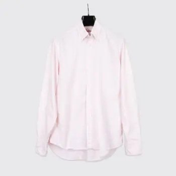 Stenstroms Shirt Size M Fitted Solid Pink Cotton Pinpoint Button Down Collar