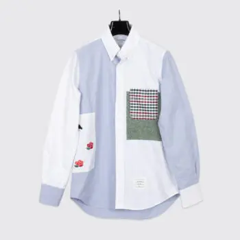 Thom Browne Oxford Shirt Size 2 (M) Patchwork Cotton Pinpoint Made in Italy