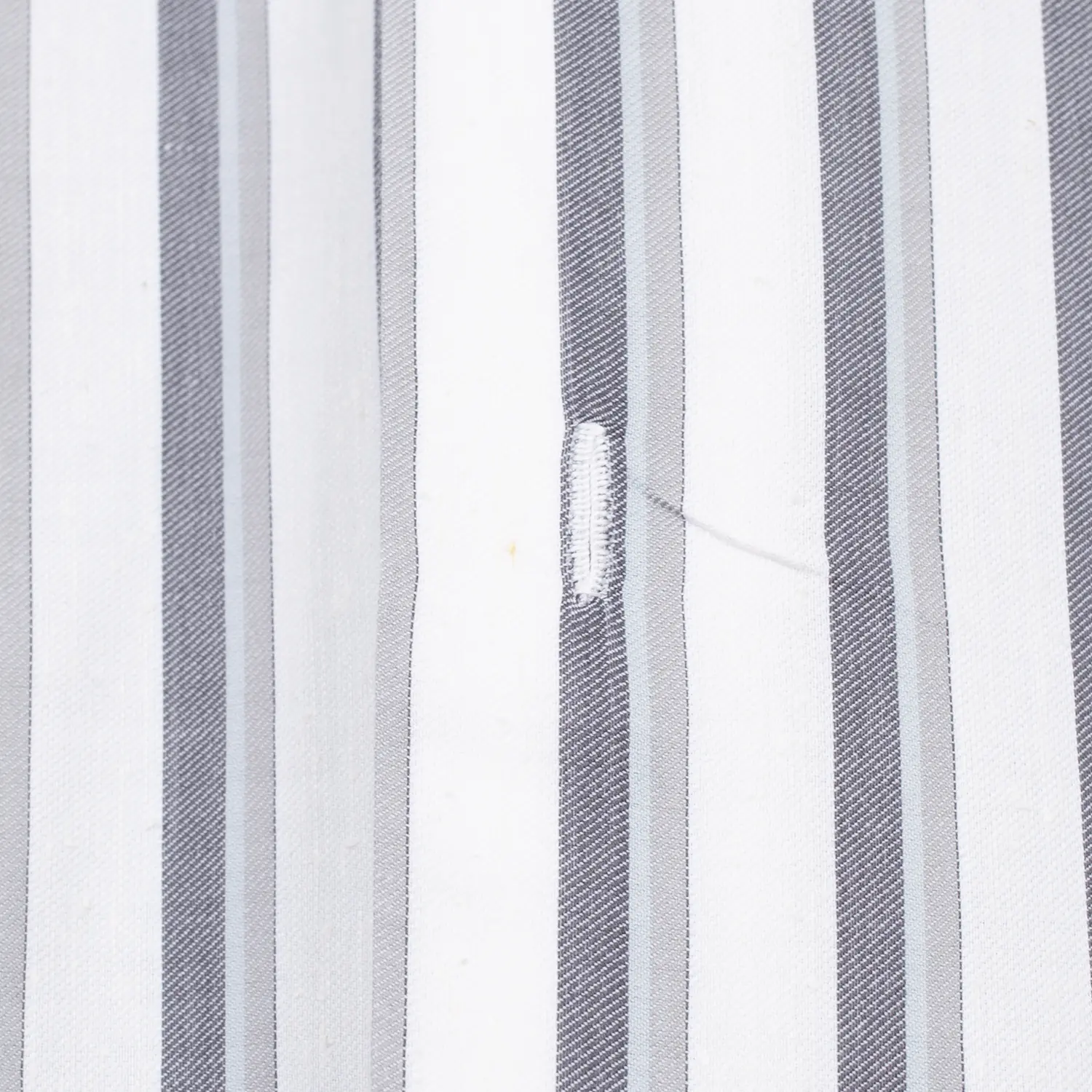 Isaia Napoli Dress Shirt Size 16.5 Men Gray White Striped Slub Cotton Silk Blend