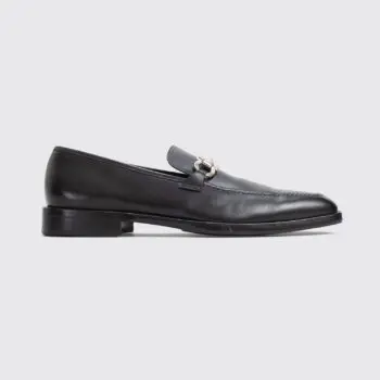 Salvatore Ferragamo Shoes Size 12 Black Leather Studio Collection Gancini Loafer