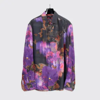 Robert Graham Limited Edition Shirt Size 3XL Multicolor Watercolor Linen Blend