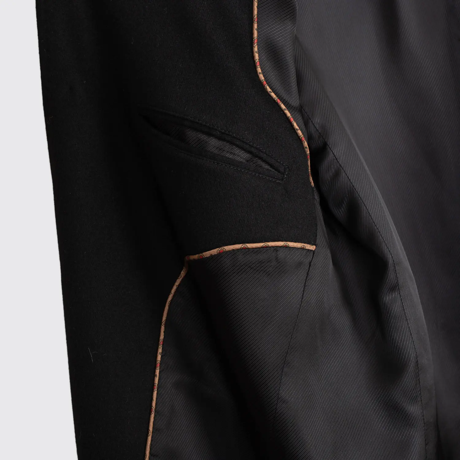 Ermenegildo Zegna Car Coat Size EU50 Men Solid Black Cashmere Made in Italy