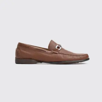 Salvatore Ferragamo Shoes Size 12 Brown Soft Pebbled Calf Loafer Made in Italy