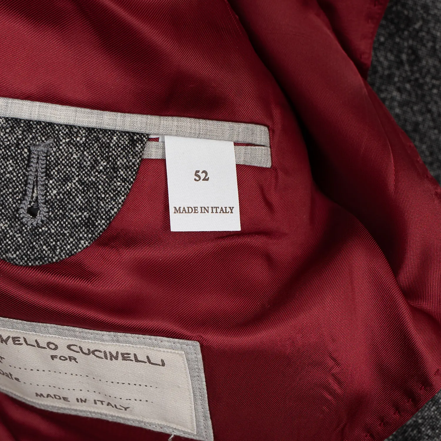 Brunello Cucinelli Blazer Size EU52 Gray Melange Wool Three Button Made in Italy