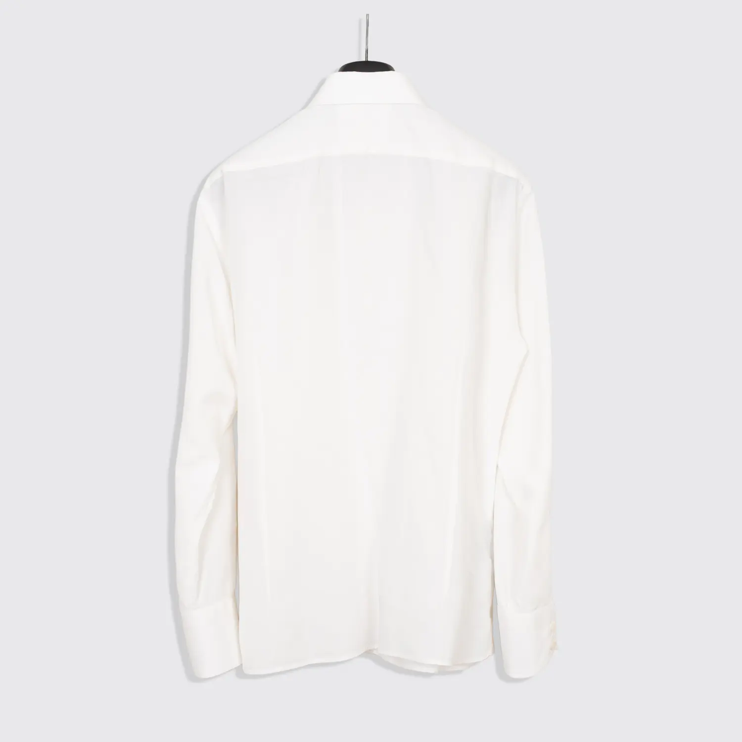 Tom Ford Sport Shirt Size 17.5 (44cm) Slim Fit White Lyocell Silk Made in Italy