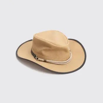 Stetson Hat Size XL Wrangell Men Tan Cotton Canvas Buckle Rope Band Outdoor