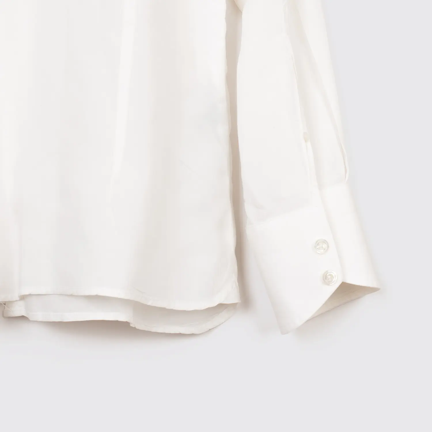 Tom Ford Sport Shirt Size 17.5 (44cm) Slim Fit White Lyocell Silk Made in Italy