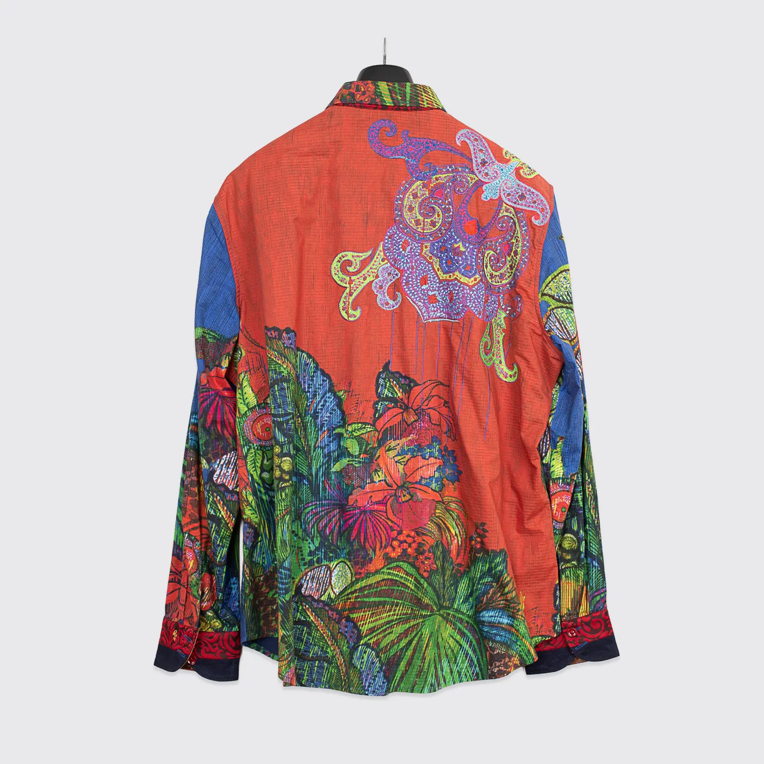 Robert Graham Limited Edition Shirt 3XL Multicolor Floral Embroidered Cotton